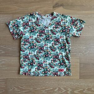 BONGO Vintage 90's Floral Oversized Boxy Crop Tee